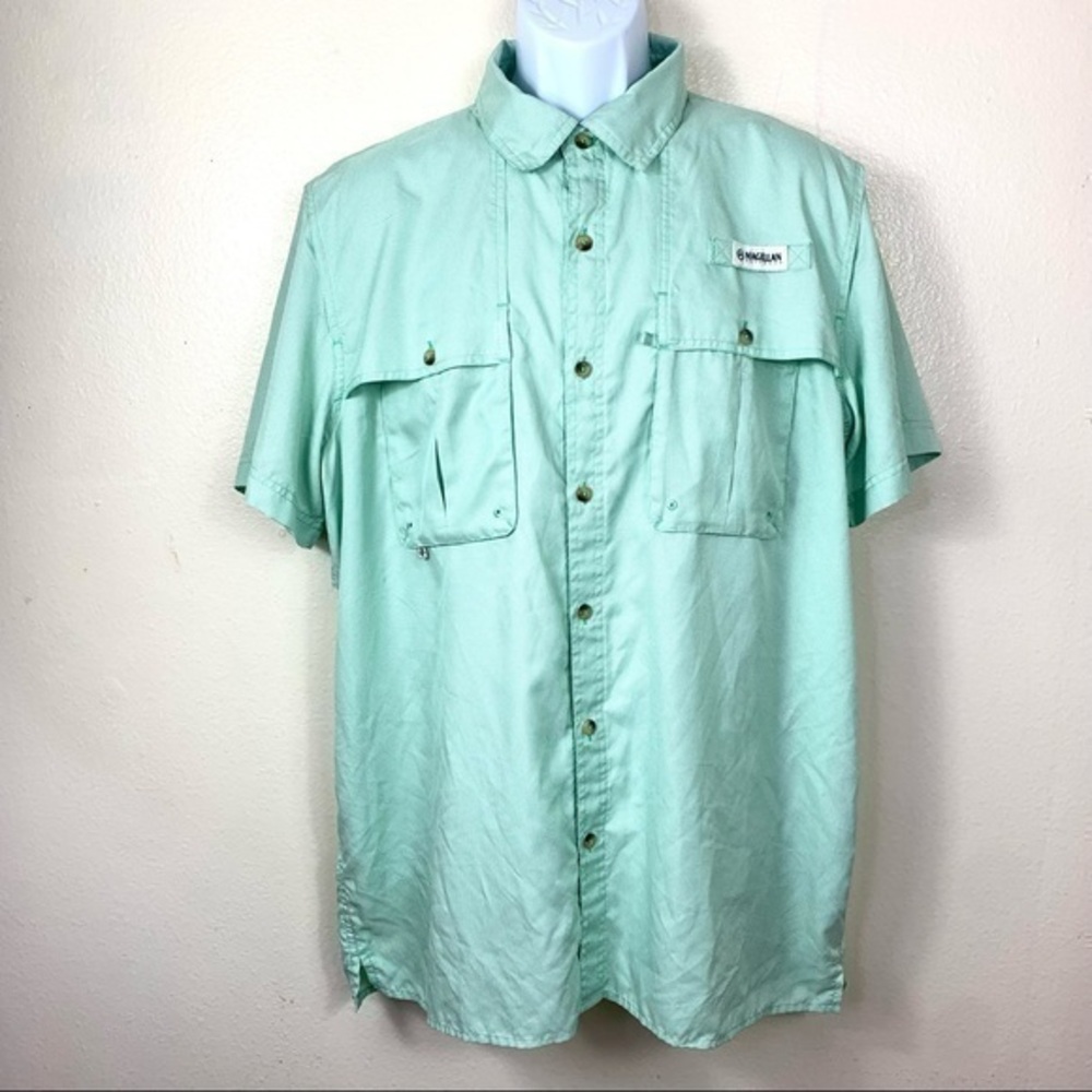 Maggelan Men’s Fishing Shirt Green Sz L